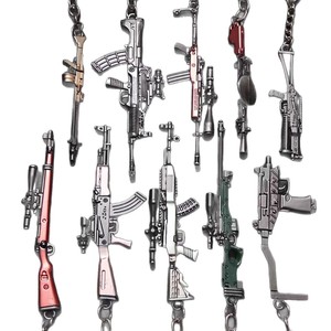 Mini porte-clés en métal, Merchandising de jeu inspiré de *Peacekeeper Elite*, Modèle de pistolet en alliage M4A1, Jouet pour garçons pour le jeu <span class=keywords><strong>Battle</strong></span> <span class=keywords><strong>Royale</strong></span> - Product Image 5