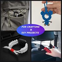 Cordon de parachute tactique micro-paracorde 2 mm 270 LB, durable, pour la survie, le camping, la fabrication de bracelets DIY, la pêche, les cordons de sécurité et les cordes de tente