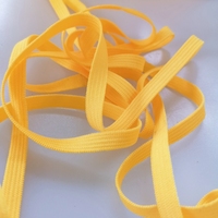 Bande élastique tressée de 5 mm, couleurs blanc, noir et jaune, en rouleau pour vêtements