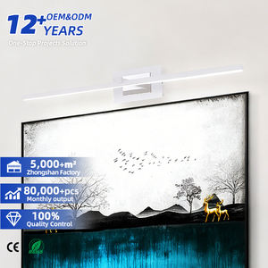 Applique murale LED étanche IP44 en aluminium pour chambre et porche/couloir extérieur, luminaire moderne et fin à intensité variable avec revêtement poudré - Product Image 1