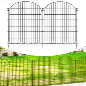 Portail de <span class=keywords><strong>jardin</strong></span> en <span class=keywords><strong>fer</strong></span> antirouille à insertion au sol, double porte métallique pour allée de <span class=keywords><strong>jardin</strong></span>, enclos de poulailler - Vente en gros - Product Image 2