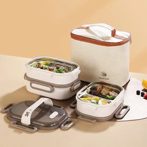 304 Stainless Steel <b>Lunch</b> <b>Box</b> 1-3L <b>Insulated</b> Multi Layer For Students Office Workers - Product Image 2