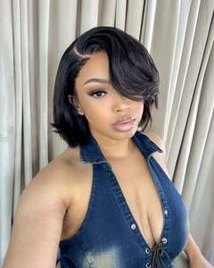 Perruques cheveux humains Pixie Cut Perruque courte Pixie coupe populaire patron perruque de luxe dentelle frontale perruque sans colle pour les femmes - Product Image 4