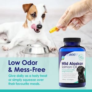 Рыбий жир Омега-3 для собак под собственной торговой маркой: для здоровья суставов, снятия зуда, улучшения состояния кожи при выпадении шерсти. Добавка с маслом аляскинского лосося Омега-3, 6, 9, EPA и <span class=keywords><strong>DHA</strong></span>. - Product Image 3