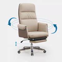 Chaise de bureau moderne de luxe en cuir pour direction, confortable, ergonomique, pour la pause déjeuner du patron et du PDG, chaise de bureau inclinable