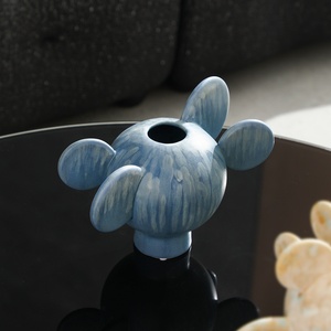 Vasi in Ceramica Astratti a Forma di <span class=keywords><strong>Cactus</strong></span> con Smalto Reattivo, Effetto Bolla, Decorazione Floreale Art Déco Ecologica Fatta a Mano per Arredamento Casa - Product Image 3