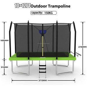 Zoshine Tapis robuste résistant aux UV <span class=keywords><strong>Trampoline</strong></span> rectangulaire Body Building <span class=keywords><strong>Fitness</strong></span> Rectangle <span class=keywords><strong>Trampoline</strong></span> pour adultes - Product Image 5