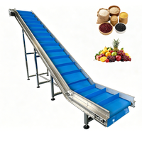 Convoyeur à bande de qualité alimentaire Convoyeur incliné automatique d'alimentation en aliments pour fruits Convoyeur à bande de type Z Facile à nettoyer avec crampons