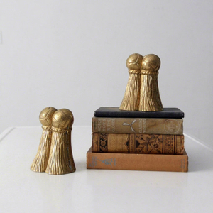Heavy Brass <b>Bookends</b> for Home and Office – Durable Metal Book Holder for Books, Files, and Magazines - Product Image 1