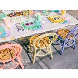Chaise pour enfants en rotin durable faite à la main pour fête d'anniversaire mariage banquet événement décoration sièges de style en bois naturel - Product Image 3