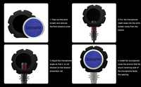 Filtre anti-pop en mousse IQlQPQ GY-1 Studios, pare-vent acoustique en métal pour microphone, isolation de studio pour réduction du bruit lors de l'enregistrement