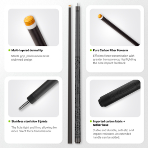 Taco de billar de fibra de carbono al por mayor |   Taco de Billar Profesional de 58 Pulgadas, 11.<span class=keywords><strong>8</strong></span>/12.5 mm, 100% Carbono para Precisión en <span class=keywords><strong>Pool</strong></span>, Snooker y Carambola - Product Image 5
