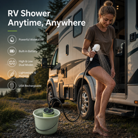 Pompe de douche électrique portable améliorée 2026, 6000 mAh, rechargeable, avec affichage numérique et modes de pulvérisation multiples