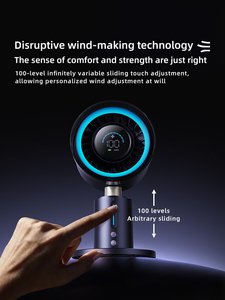 Nouveau mini ventilateur de table, circulateur d'air, 6000 mAh, rechargeable par USB, lumière LED nocturne, petit ventilateur de bureau personnel pour chambre <span class=keywords><strong>à</strong></span> coucher, maison, bureau - Product Image 5