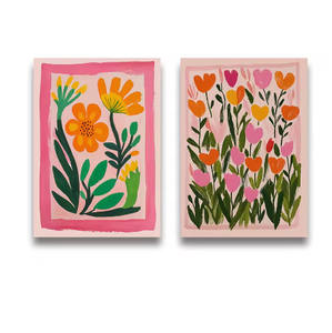 Poster su tela con paesaggi vivaci e classici, decorazioni per la casa, regali, stampe su tela con piante e fiori in stile bohémien. - Product Image 5