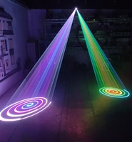 Luz Láser RGB de 20W para Exteriores, con Animación, para Espectáculos, IP65 Impermeable, Control ILDA DMX512, Aleación de Aluminio, para Bares, Parques y Espectáculos