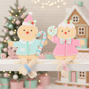 Good Quality Bling Pastel Gingerbread Christmas Tree Christmas Decorations for Table - Product Image 1
