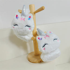 <span class=keywords><strong>Cache</strong></span>-oreilles en peluche pour enfants d'hiver, dessin animé mignon, <span class=keywords><strong>licorne</strong></span>, doublure en polaire chaude, rétractable, épaissi, protège-oreilles - Product Image 3