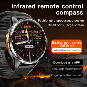 <span class=keywords><strong>Reloj</strong></span> Inteligente H100 con <span class=keywords><strong>Tarjeta</strong></span> <span class=keywords><strong>SIM</strong></span> 4G, Cámara HD, GPS, Deportivo, Batería de 1100 mAh, Relojes Inteligentes Android para Hombre - Product Image 3