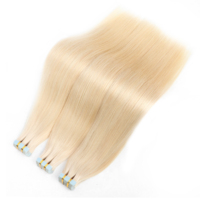 Extensions de cheveux naturels blonds à bandes adhésives, 100% cheveux humains vierges Remy, extensions de cheveux naturels à bandes adhésives