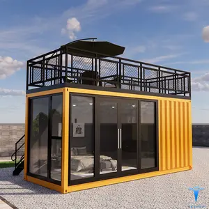 Casa contenedor prefabricada, paquete plano, Escuela para Chile