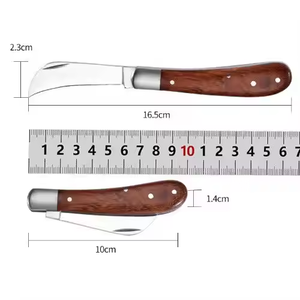 Couteau de greffage de poche d'extérieur en acier inoxydable 3CR13, outil de taille pour jardinage et bonsaï, couteau à lame fixe de qualité DIY, personnalisable OEM - Product Image 6