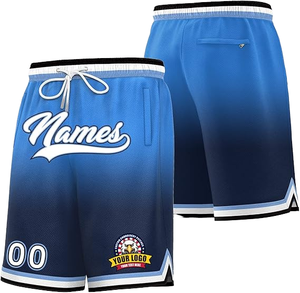 Pantalones Cortos Deportivos Personalizados OMMIZ de la Mejor Calidad, Unisex para Adultos, Transpirables, Talla Grande, Estampados con Degradado, 100% Poliéster - Product Image 1