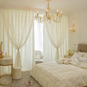 <span class=keywords><strong>Rideaux</strong></span> à œillets plissés modernes blancs en gros, à <span class=keywords><strong>double</strong></span> rangée, en jacquard, en dentelle, 100% polyester, toutes saisons - Product Image 6