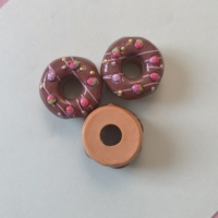 100 pz grazioso Mini grazioso pane ciambella con retro piatto cabochon in resina Scrapbooking gioielli fai da te accessori per la decorazione artigianale