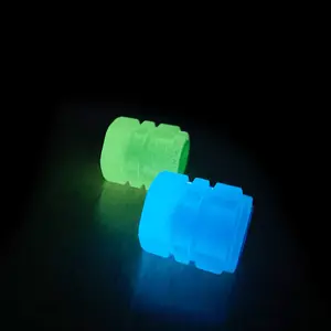 Aangepast Door Consumenten Label Service Fluorescerende Kap Stofklep Dop Lichtgevende Band Ventieldop