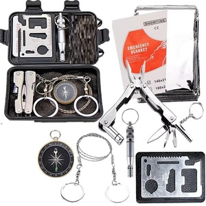 Outils <span class=keywords><strong>de</strong></span> <span class=keywords><strong>survie</strong></span> en plein air 9-en-1 DIY en gros, équipement <span class=keywords><strong>de</strong></span> randonnée multifonctionnel portable, entièrement étanche - Product Image 1