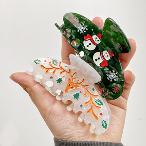 Pinzas de Pelo de Plástico con Diseño de Botas de Papá Noel y Calcetines de Árbol de Navidad, Coloridas y Lindas, para Mujeres y Niñas, para Flequillo - Product Image 6