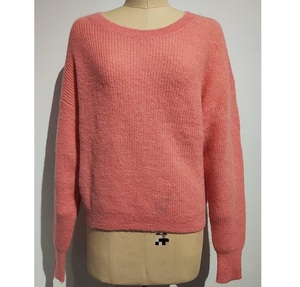 Fabricant 40% Polyamide 30% Laine 30% Alpaga Pull Logo Personnalisé Col Ras Du Cou Manches Longues Femmes Pull-ÉCHANTILLON PAS POUR VENDRE - Product Image 1