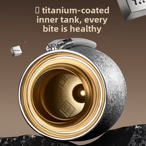 Tasse <span class=keywords><strong>isotherme</strong></span> élégante en forme de <span class=keywords><strong>gourde</strong></span> avec revêtement en titane et conception de séparation thé-eau - Product Image 3