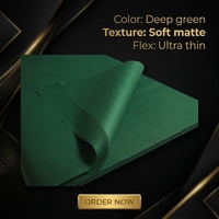 Papier de soie vert personnalisé 17 GSM pour emballage de vêtements et cadeaux