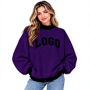 Suéter de Cuello Alto de Primera Calidad, Diseño Personalizado, Bordado, Estilo Holgado, para Otoño e Invierno, Color Sólido - Product Image 1