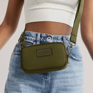 Tas selempang wanita Neoprene berlapis kecil kustom tali bahu dapat diatur gaya Fashion tahan air dengan dekorasi huruf - Product Image 1