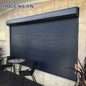 Persianas Enrollables Automáticas Verticales de Aluminio Negro para Exteriores de Apartamentos Residenciales, con Bloqueo de Seguridad - Product Image 1