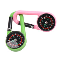 Porte-clés de randonnée 2-en-1 avec boussole, pour la survie en plein air et le camping, portable et léger.