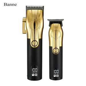 Banne chuyên nghiệp không dây tóc tông đơ chải chuốt Kit Zero khoảng cách điện Máy cắt tóc thép không gỉ - Product Image 1