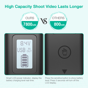 7.4V 7800mAh máy ảnh kỹ thuật số npf980 npf970 pin Lithium ion có thể sạc lại USB Li-ion pin lithium - Product Image 4