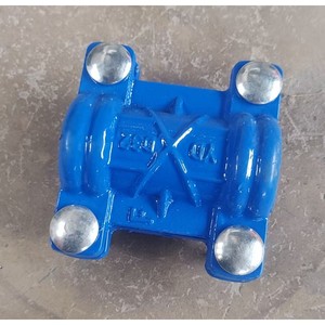 Collier de serrage pour tuyau en fonte ductile DN100 horizontal à trois voies pour l'étanchéité aux fuites avec système de mesure métrique - Product Image 2