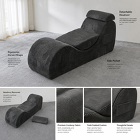 Canapé-lit créatif de designer, fauteuil de relaxation pliable, modulaire, avec rembourrage en éponge haute densité