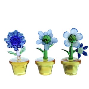 Décorations créatives pour l'intérieur <span class=keywords><strong>de</strong></span> <span class=keywords><strong>la</strong></span> voiture, petite lampe en verre soufflé en forme <span class=keywords><strong>de</strong></span> tournesol, ornement pour <span class=keywords><strong>la</strong></span> console centrale <span class=keywords><strong>de</strong></span> <span class=keywords><strong>la</strong></span> voiture - Product Image 5