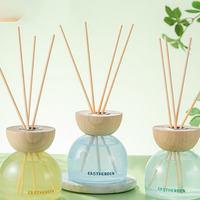 Diffuseur de parfum en rotin naturel avec couvercle en bois, diffuseur d'aromathérapie pour la maison, la salle de bain, l'hôtel, le SPA, décoration parfumée