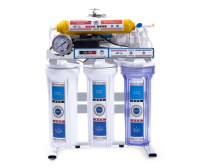 Sistem Pemurnian Air Reverse Osmosis Tangki Penyimpanan dengan Pengukur Tekanan Filter Komersial 6 Tahap 100GPD