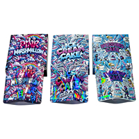 Ensemble de sacs refermables holographiques en Mylar, résistants à l'humidité, pour chewing-gum et herbes, avec logo personnalisé