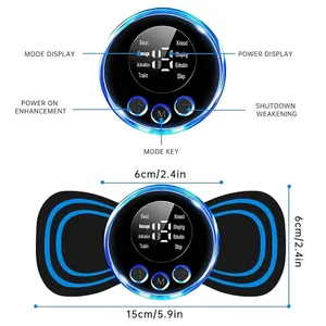 ネックバックマッサージャーステッカーEMSパルスミニ電気カッピングマッサージ肩脚頸椎筋刺激装置緩和痛み