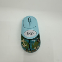 Souris USB filaire et sans fil Bluetooth optique personnalisée avec logo, remplie de liquide, promotionnelle, souvenir, poisson flottant, fleurs séchées