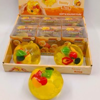 Jouet Squishy Jumbo en Forme de Pomme Moulable, Transparent, Anti-Stress, en Vaseline, Jouet Fidget en Forme de Fruit, Vente en Gros, Stock Prêt